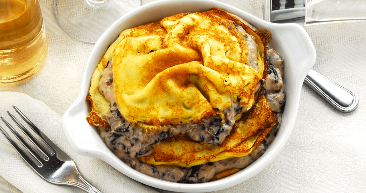 crespelle al radicchio e taleggio